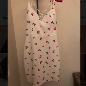White cherry dress